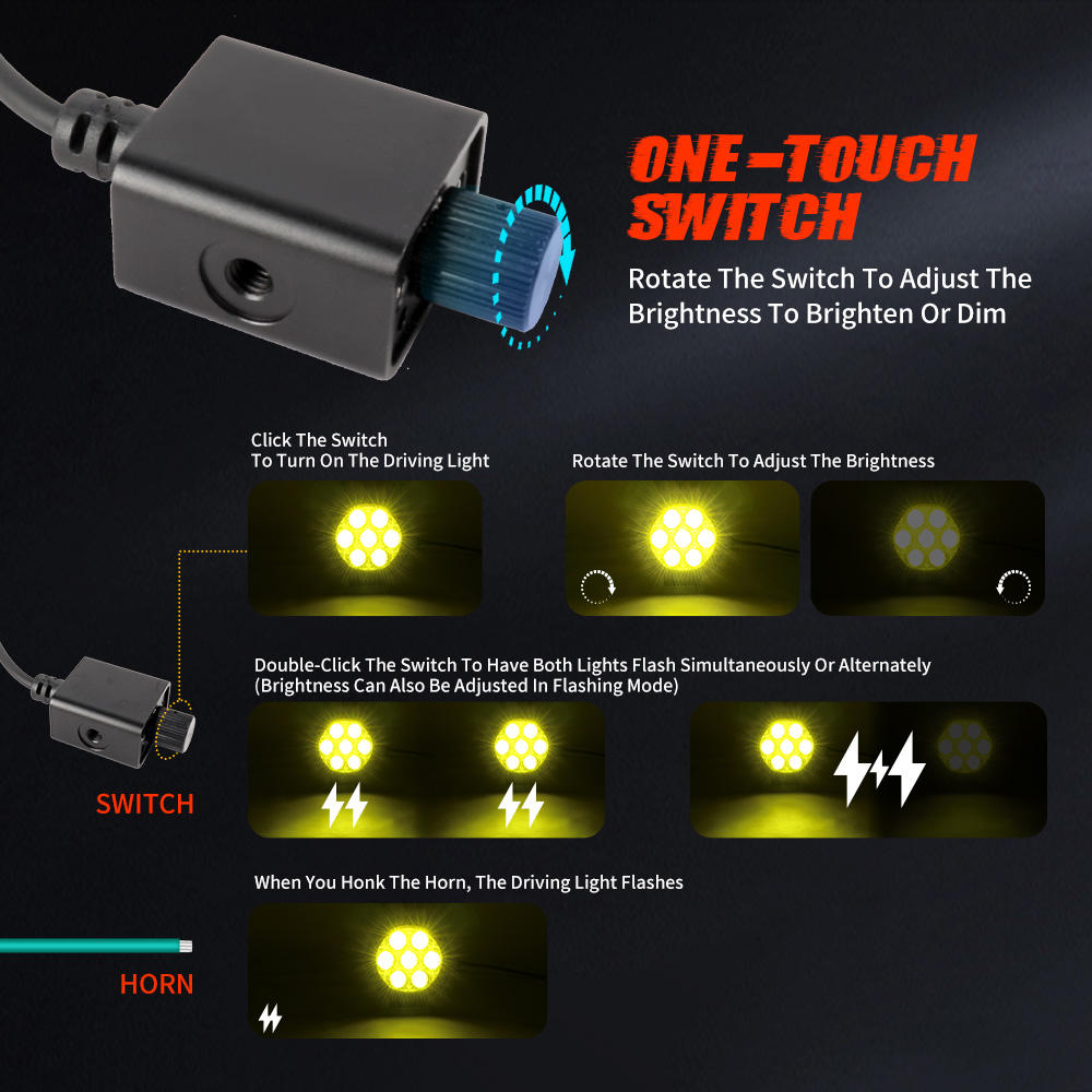 motorcycle auxiliary light 7led