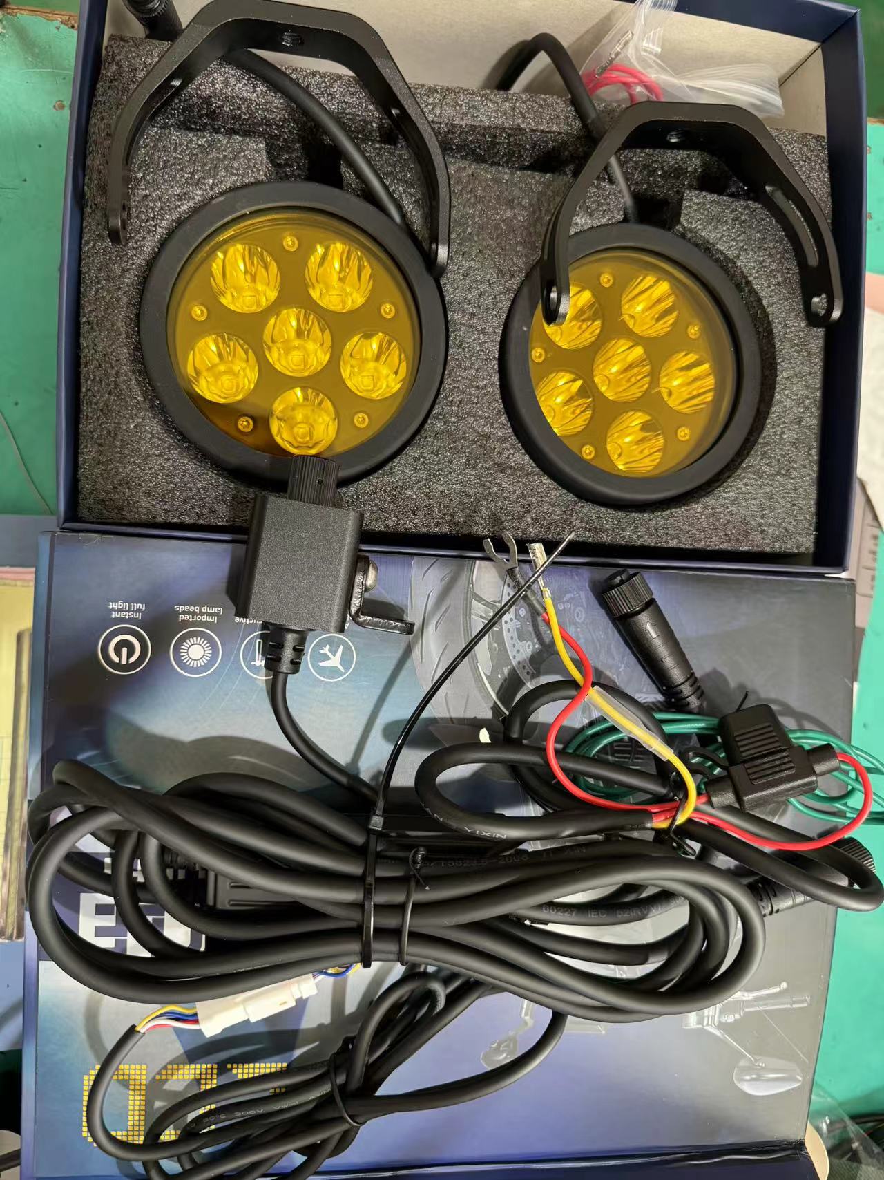 110W LED motorcycle fog light for rainy and foggy riding conditions