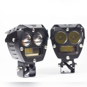 motorcycle fog light 12-80V dual color LED front view