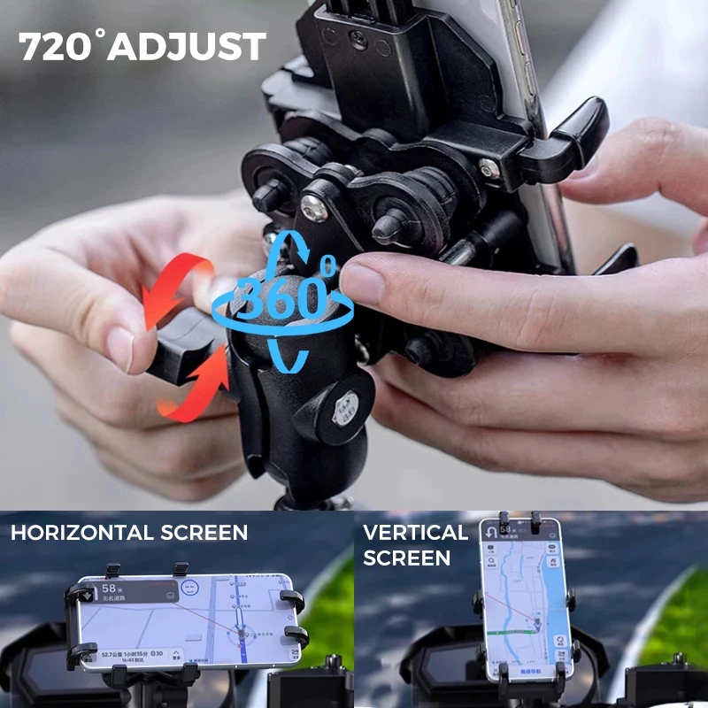 f0108 motorcycle phone holder for scooter and motorcycle Motorcycle Phone Holder Installed on Motorcycle