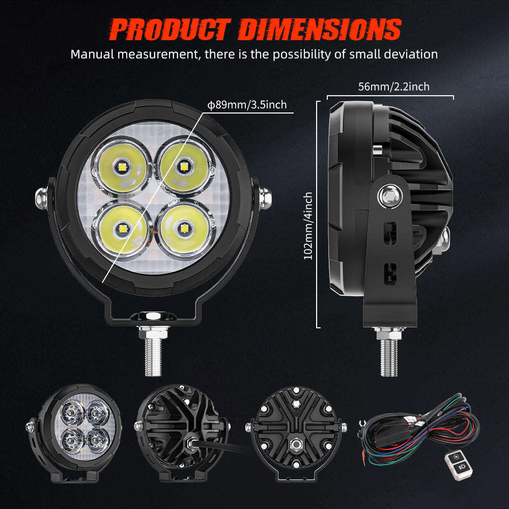 3.5 inch motorcycle led auxiliary light details