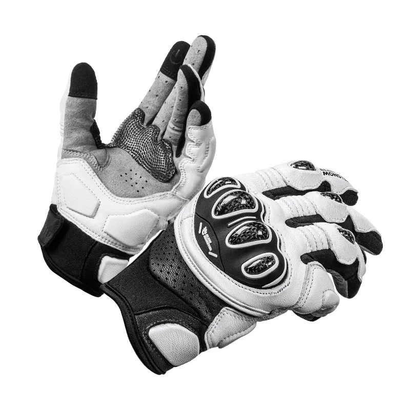 ce motorcycle gloves white