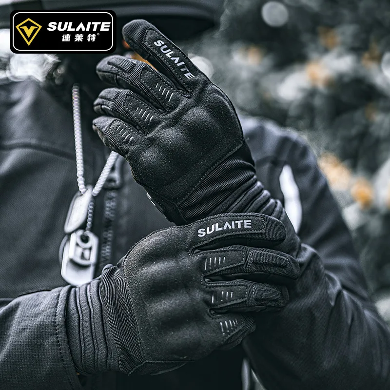 pvc motorcycle gloves black