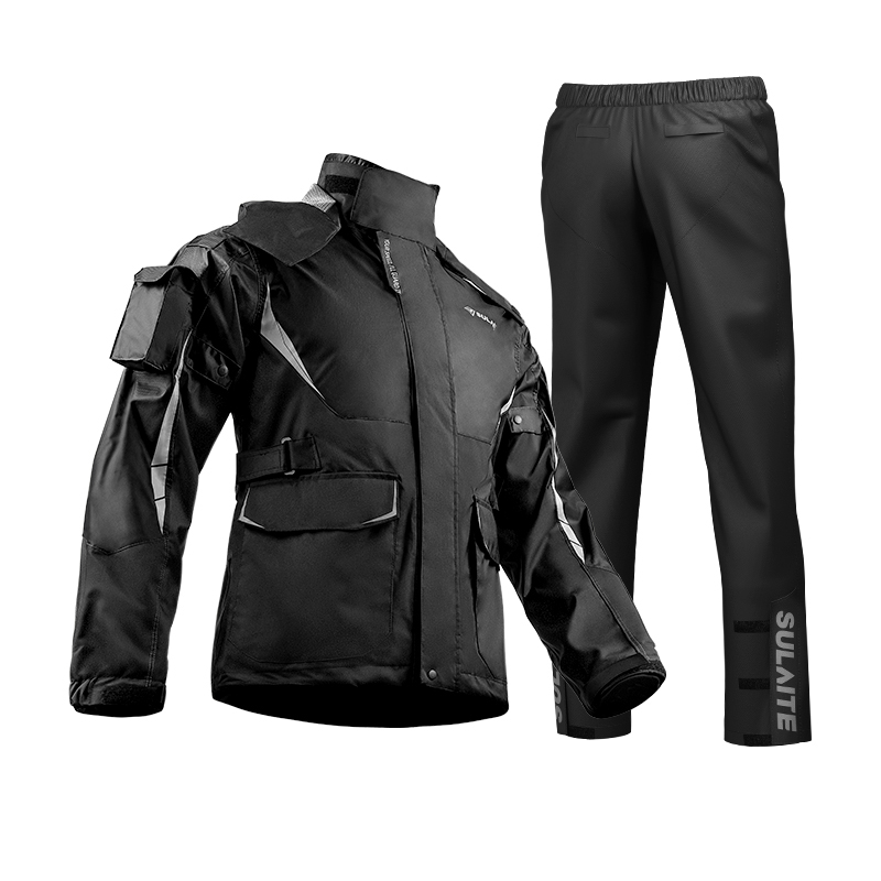premium waterproof motorcycle raincoat set sulaite 2 piece riding suit with storage bag premium waterproof motorcycle raincoat set sulaite 2 piece riding suit with storage bag