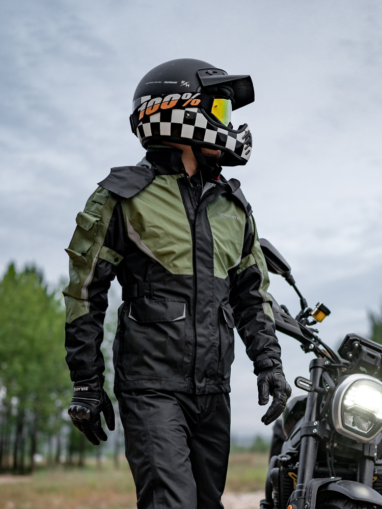 premium waterproof motorcycle raincoat set sulaite 2 piece riding suit with storage bag premium waterproof motorcycle raincoat set sulaite 2 piece riding suit with storage bag