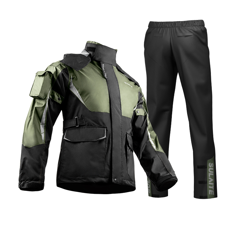 premium waterproof motorcycle raincoat set sulaite 2 piece riding suit with storage bag premium waterproof motorcycle raincoat set sulaite 2 piece riding suit with storage bag