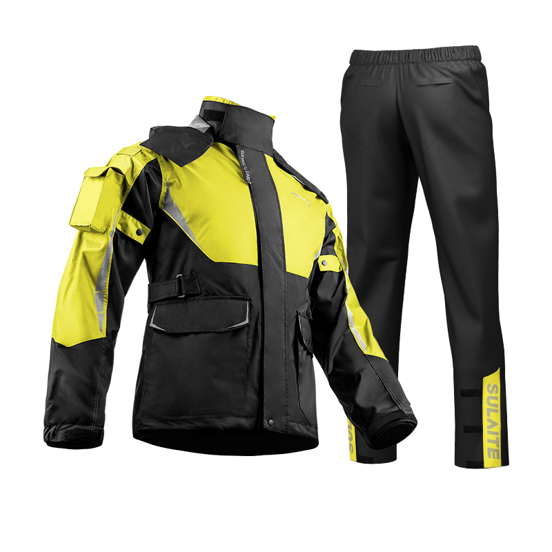 premium waterproof motorcycle raincoat set sulaite 2 piece riding suit with storage bag premium waterproof motorcycle raincoat set sulaite 2 piece riding suit with storage bag