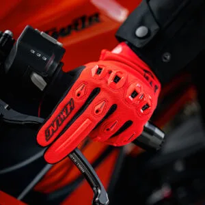 red breathable motorcycle gloves red