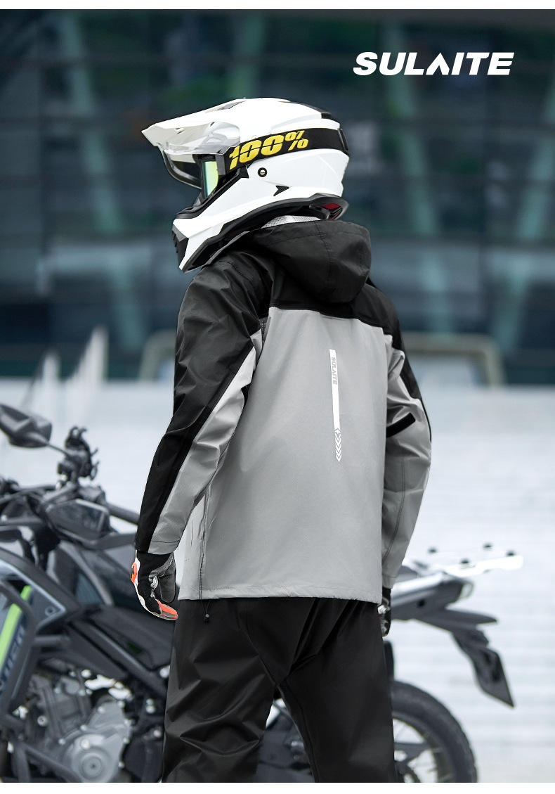breathable motorcycle waterproof raincoat reflective riding suit breathable motorcycle waterproof raincoat reflective riding suit