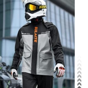breathable motorcycle waterproof raincoat reflective riding suit