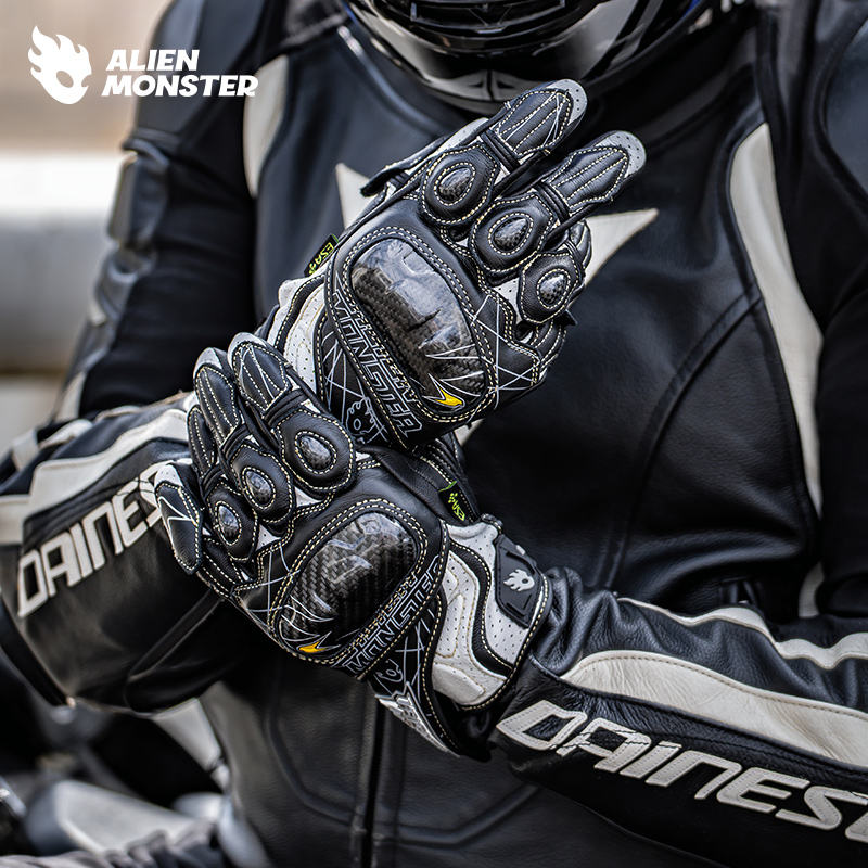 carbon fiber leather motorcycle gloves effect carbon fiber leather motorcycle gloves effect