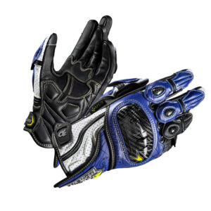 carbon fiber leather motorcycle gloves front