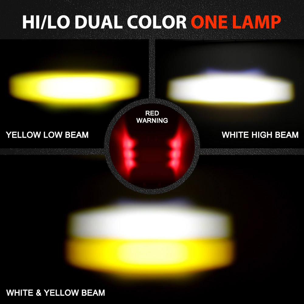 demon eye motorcycle auxiliary light yellow white light