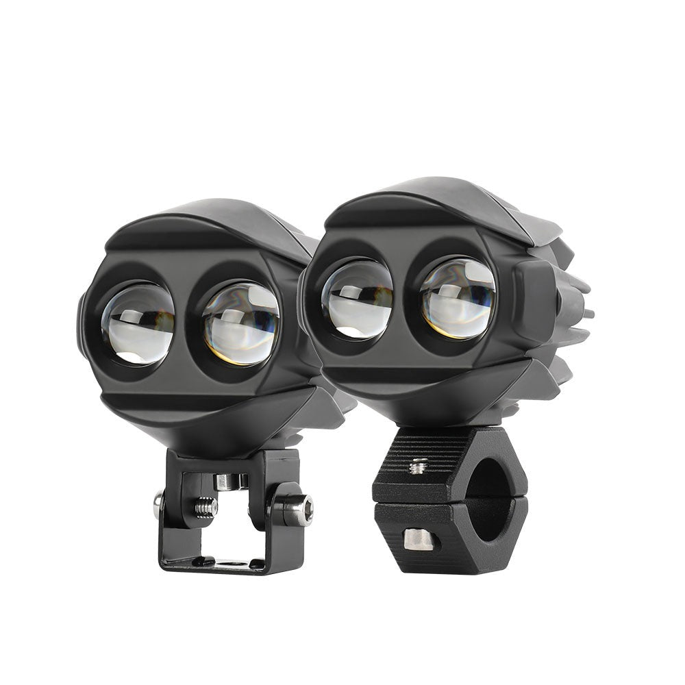 dual color led motorcycle fog light white yellow front