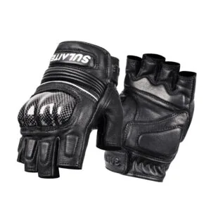 fingerless motorcycle gloves front