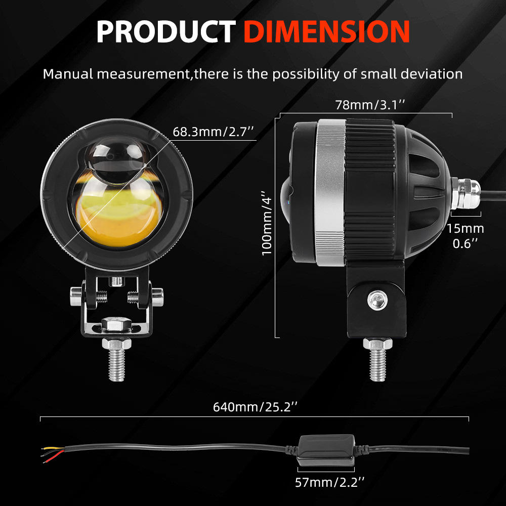led projector motorcycle auxiliary light details