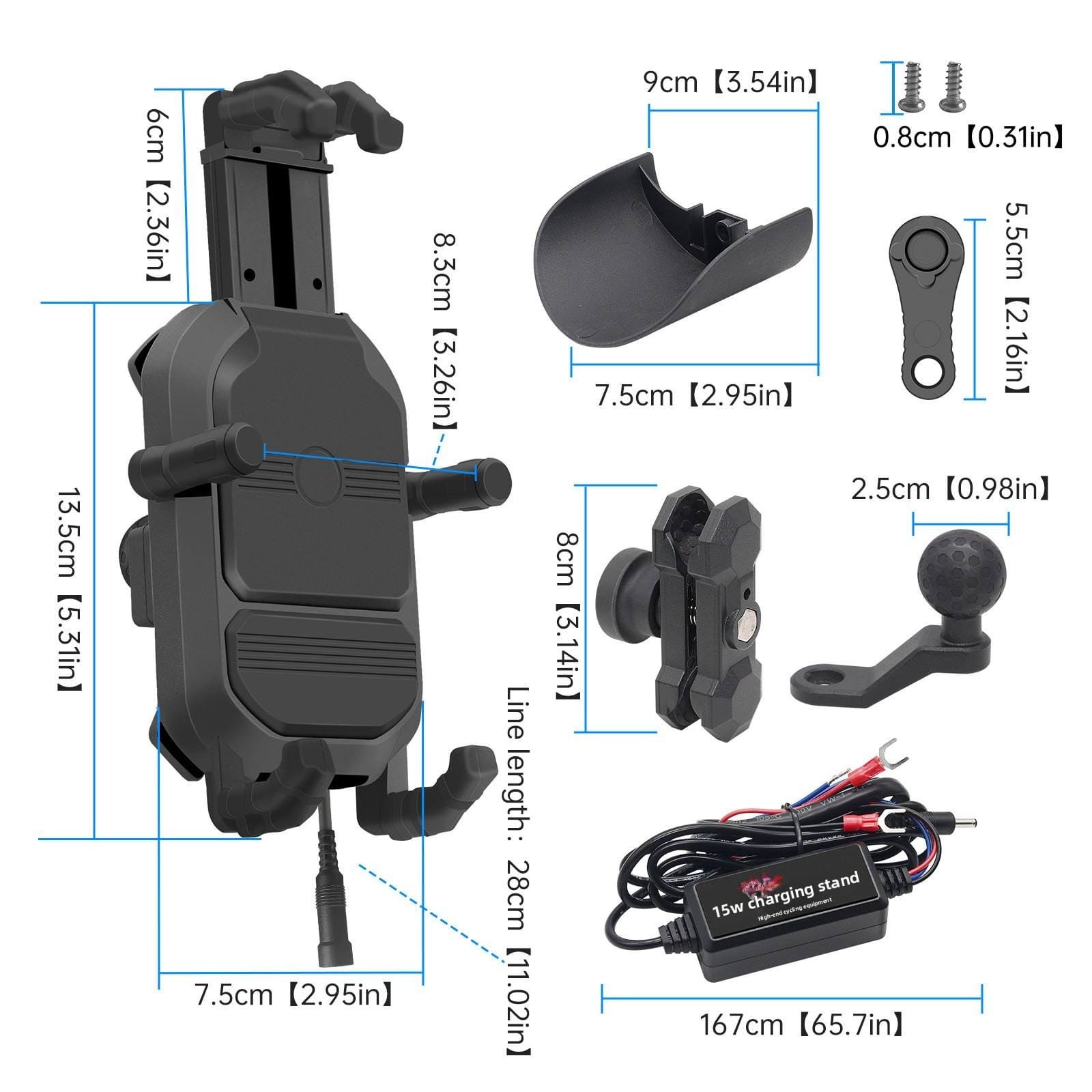motorcycle phone holder with usb charger (4)