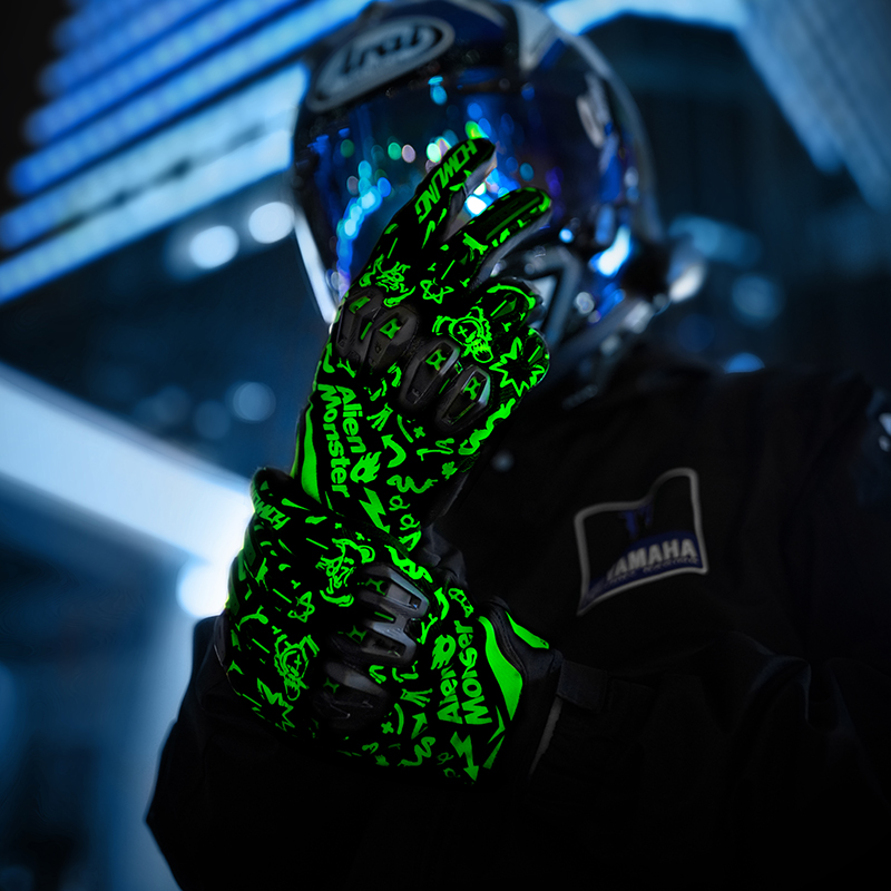 noctilucent motorcycle gloves effect noctilucent motorcycle gloves effect