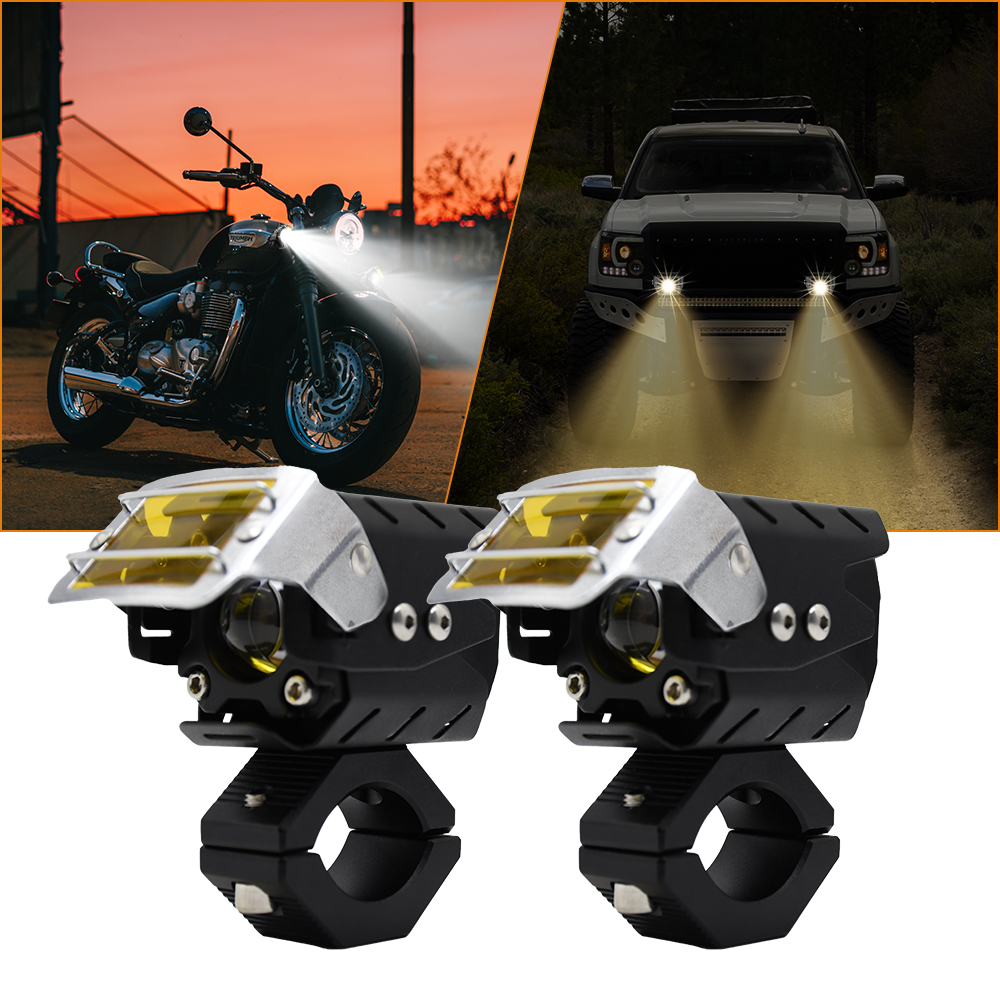single projector motorcycle auxiliary light beam spot