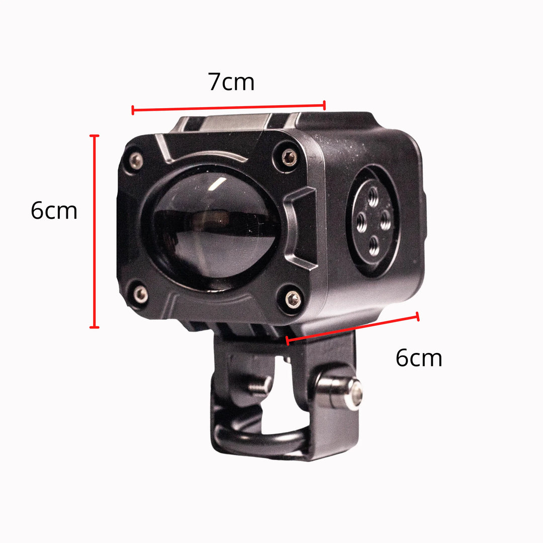 single projector motorcycle spotlight details