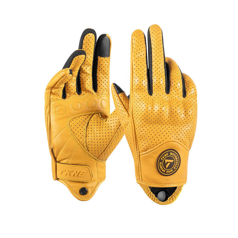 summer leather motorcycle gloves yellow summer leather motorcycle gloves yellow