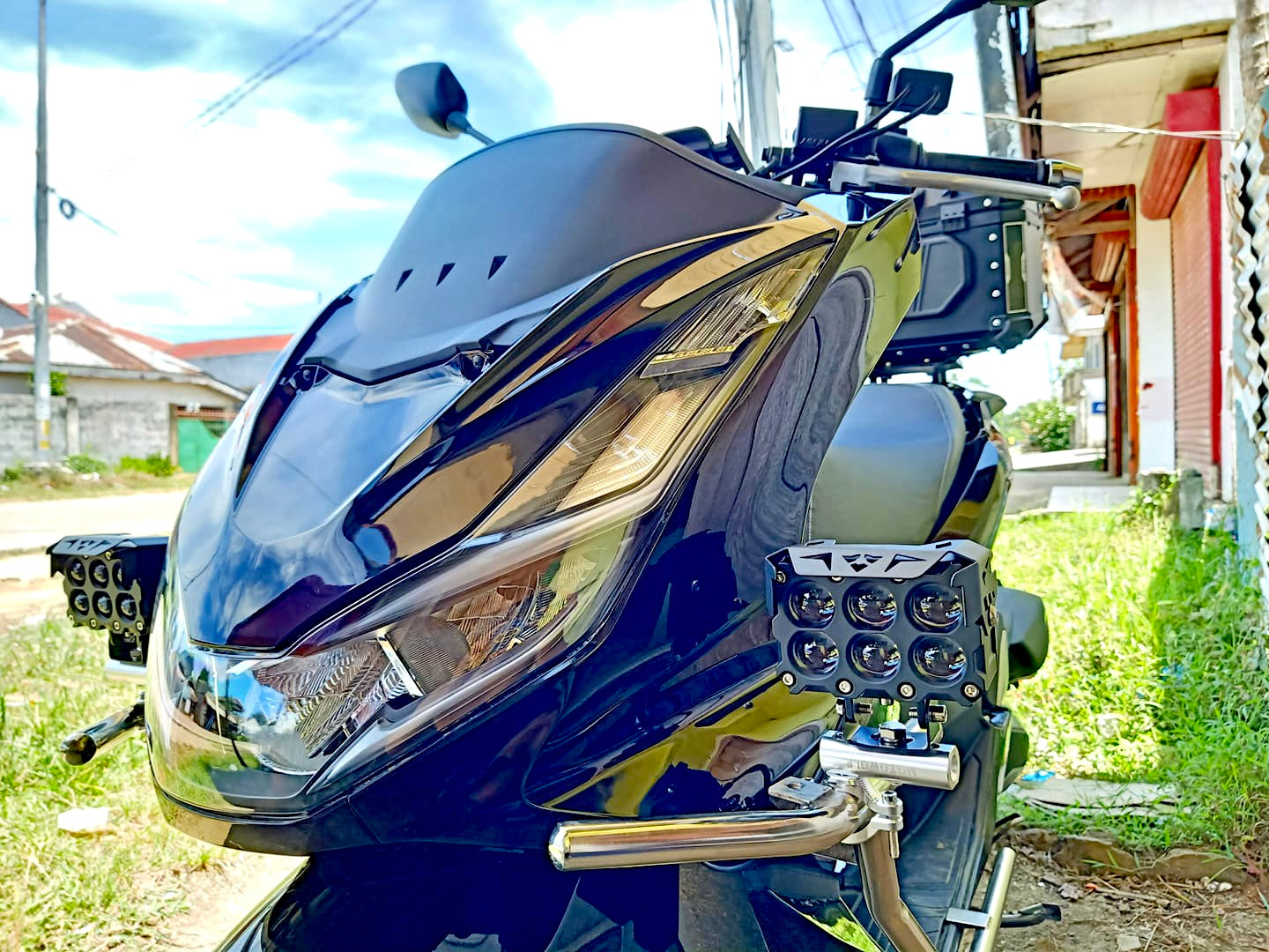 universal motorcycle projector lens driving light package