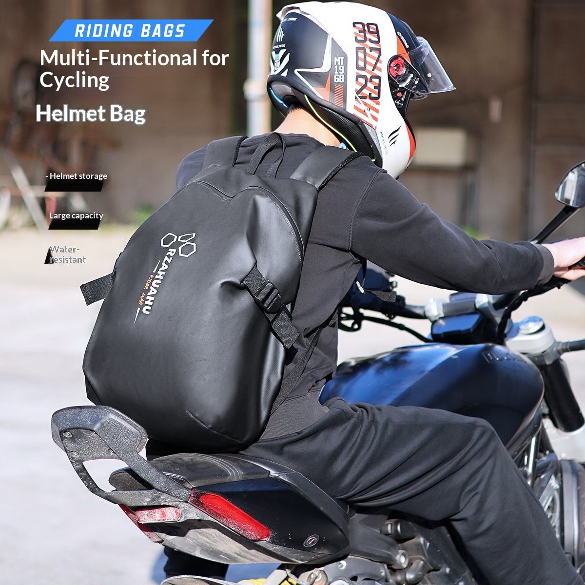 waterproof motorcycle helmet bag mb 1709 image 02