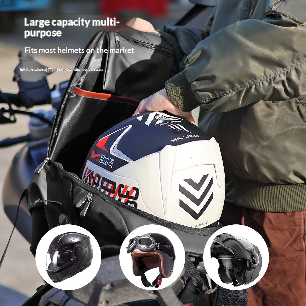 waterproof motorcycle helmet bag mb 1709 image 03