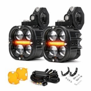 Motorcycle Fog Lamp 1400W High Low Beam LED Spotlight Waterproof