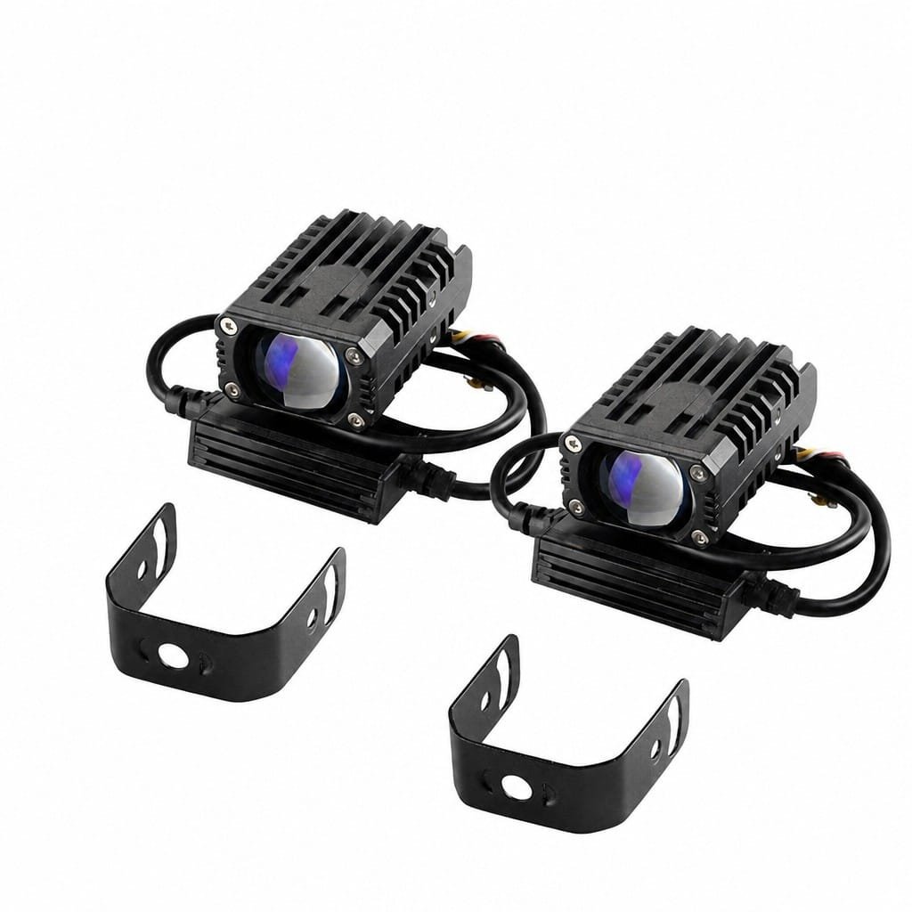 Motorcycle Grille Fog Light 60W Dual Color Cut-off Near Light