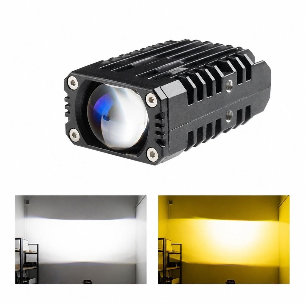 Motorcycle Grille Fog Light 60W Dual Color Cut-off Near Light - Image 5