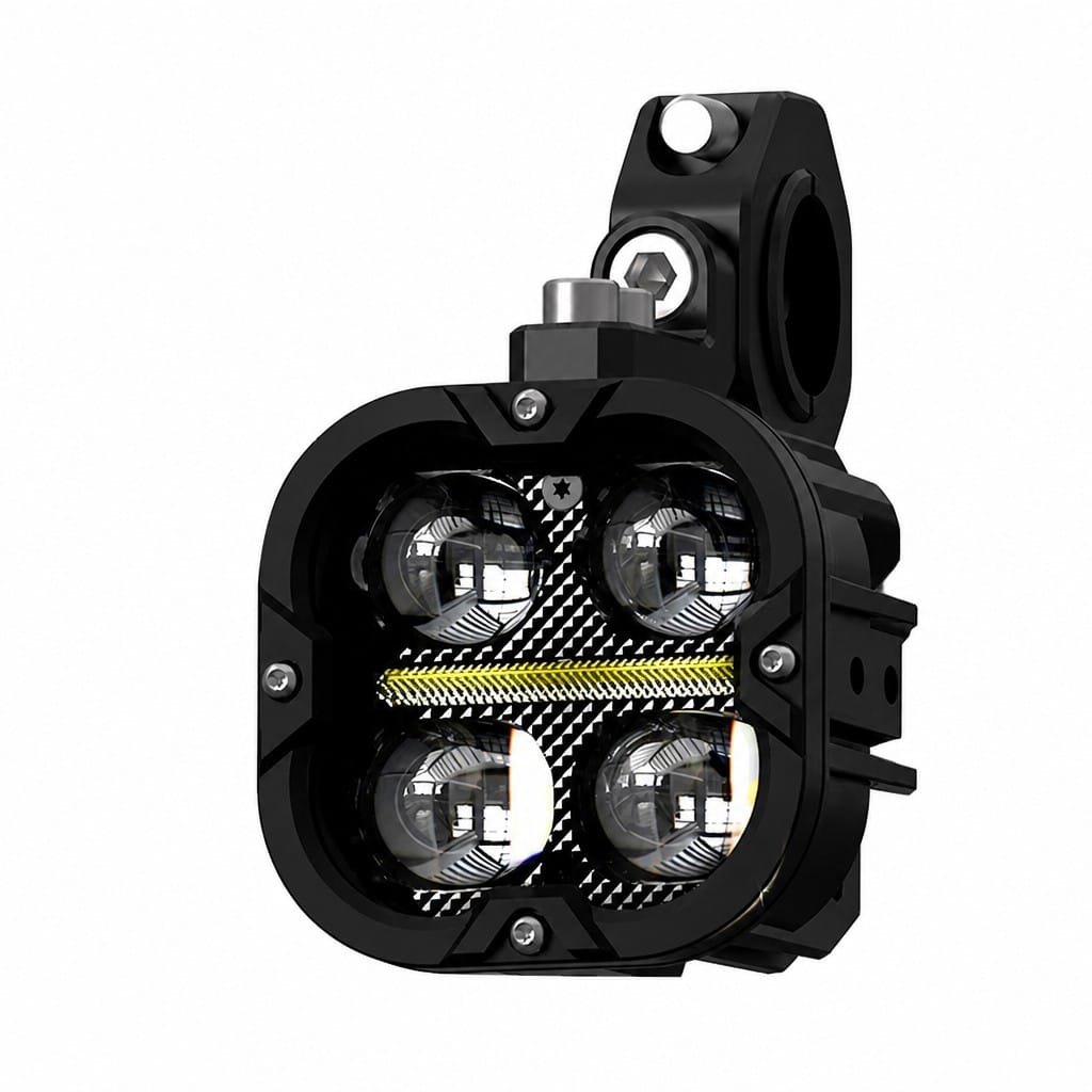 Motorcycle Fog Light 160W 4-Lens Dual Color DRL Auxiliary Light - Image 5