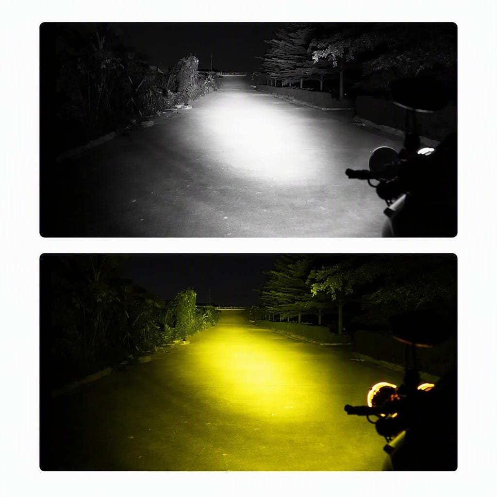 Motorcycle GR7 LED Spot Light 120W with DRL and Strobe - Image 4