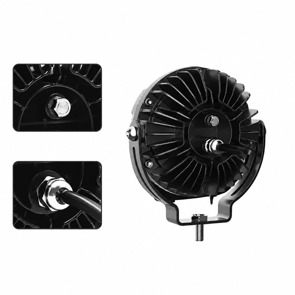 Motorcycle GR7 LED Spot Light 120W with DRL and Strobe - Image 3
