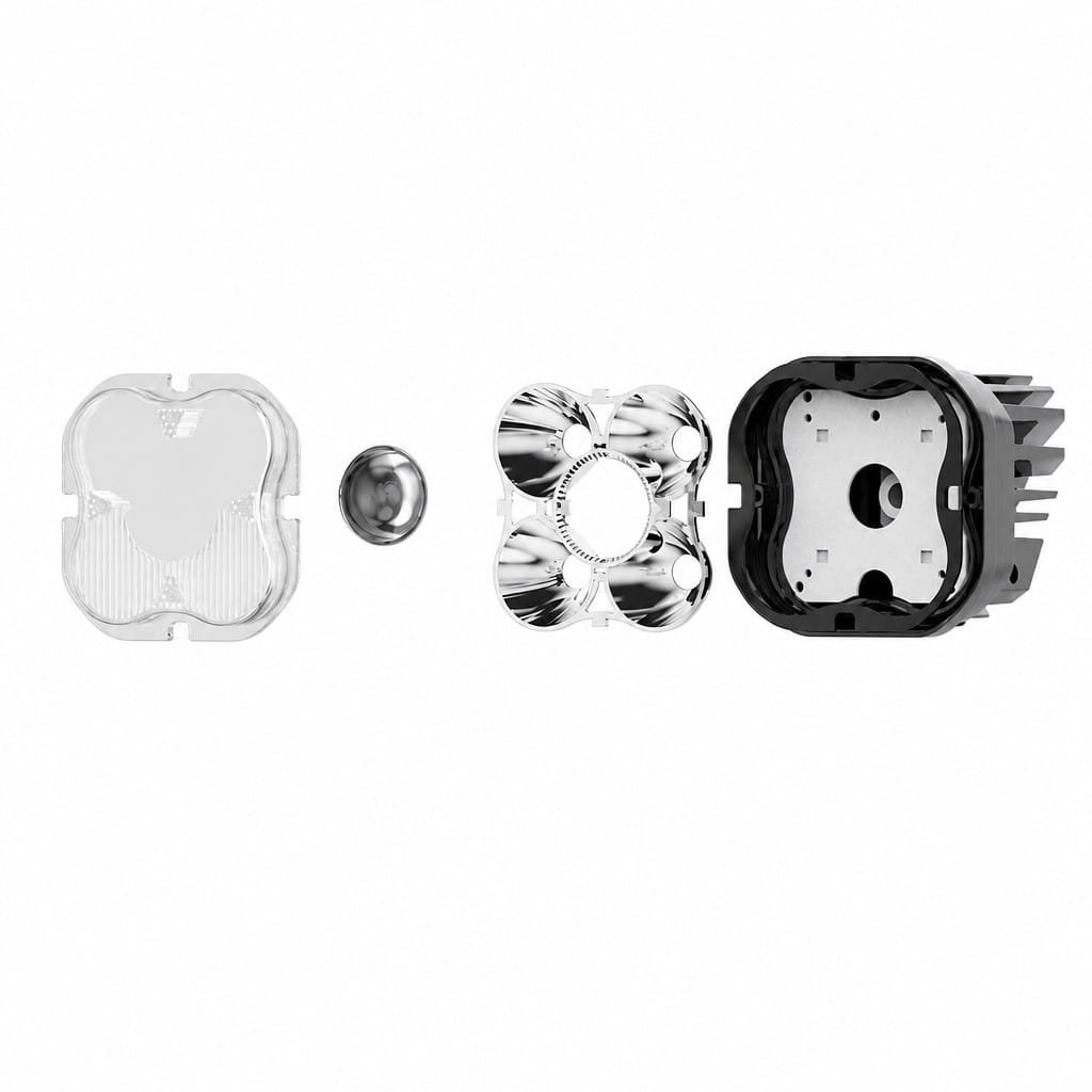 3 Inch Cube Fog Pod Lights 140W Off-Road LED Light Bar - Image 2