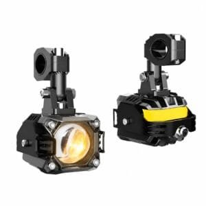 Motorcycle Road Light 120W Dual Color High Low Beam Auxiliary Light