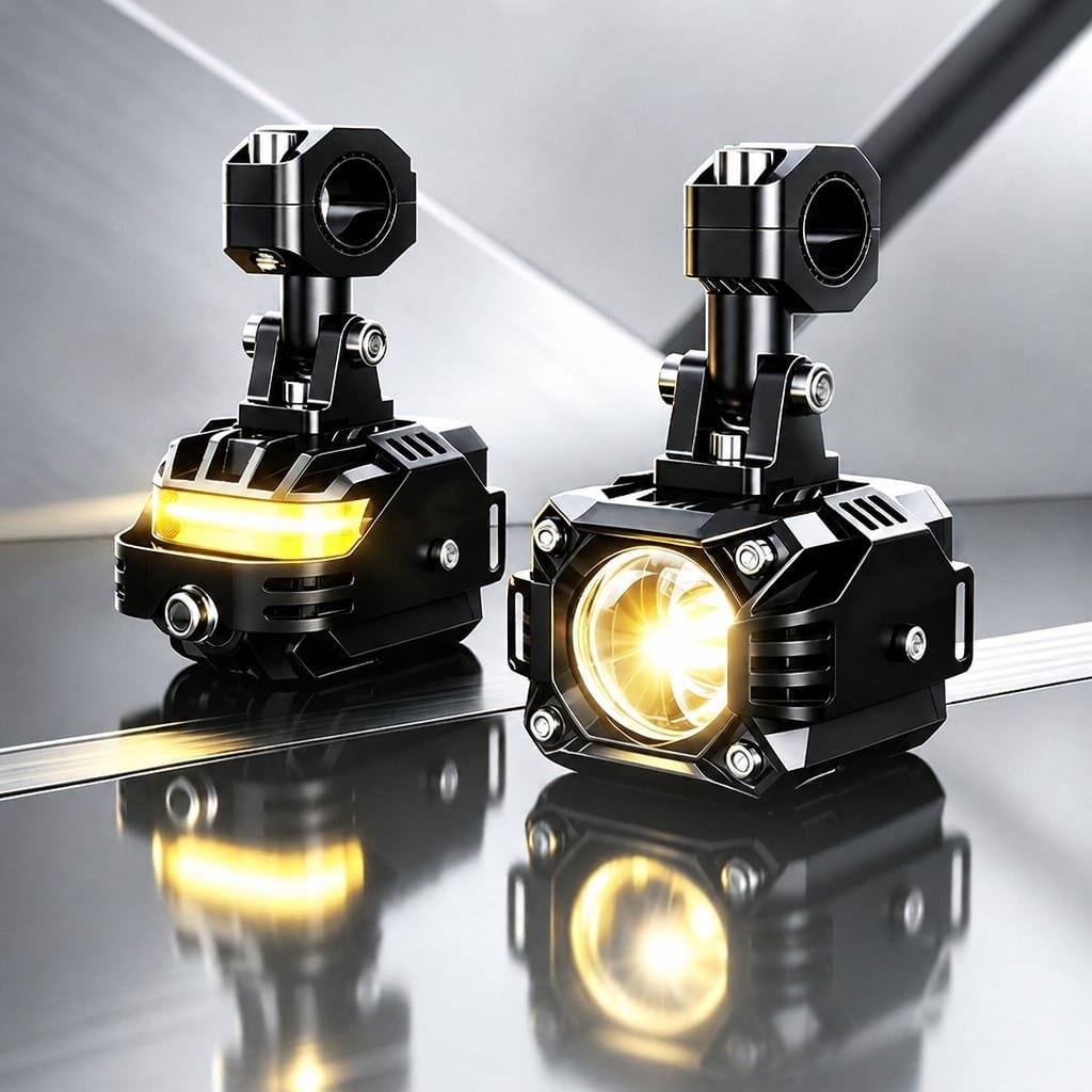 Motorcycle Road Light 120W Dual Color High Low Beam Auxiliary Light - Image 2