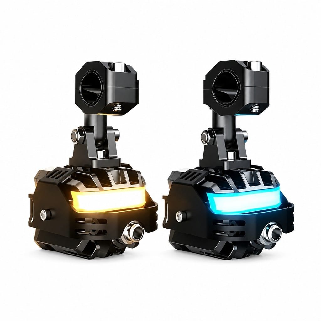 Motorcycle Road Light 120W Dual Color High Low Beam Auxiliary Light - Image 4