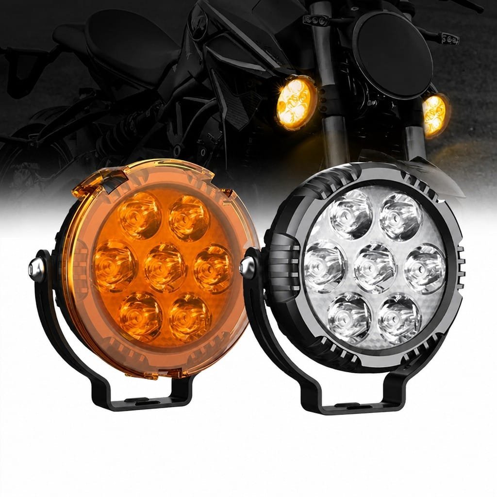 Motorcycle Spot Light 120W 7LED Anti-Drain Waterproof Lamp