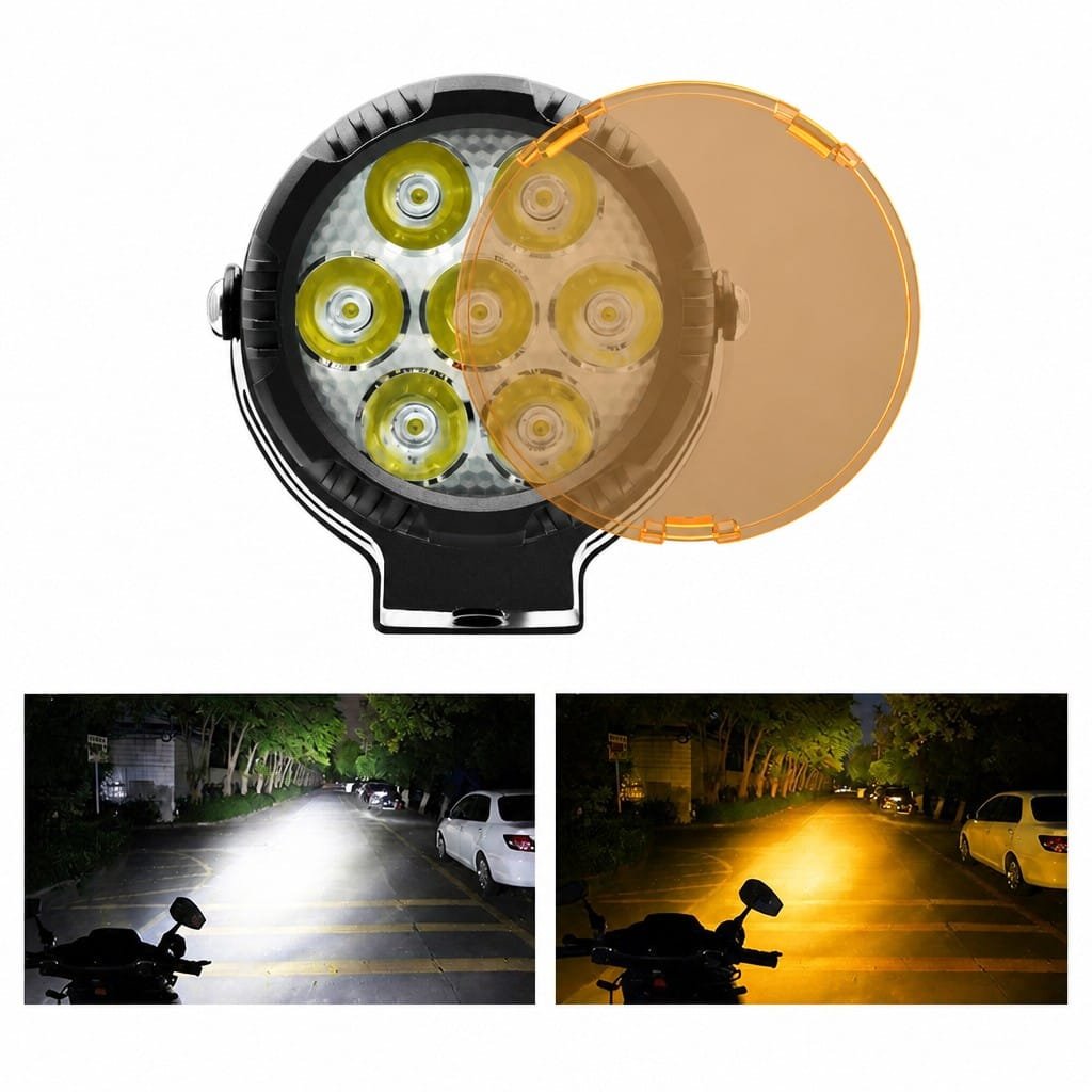 Motorcycle Spot Light 120W 7LED Anti-Drain Waterproof Lamp - Image 3