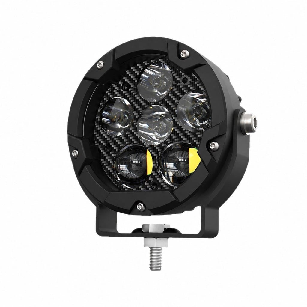 Motorcycle Headlight 180W 6-Lens Round LED Auxiliary Light