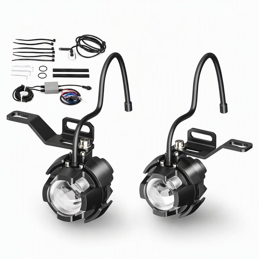 Motorcycle LED Auxiliary Light 50W Hidden Mount Scooter Driving Light