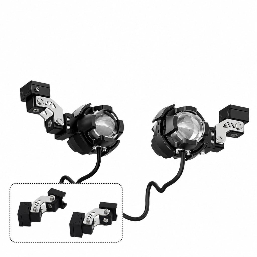 Motorcycle LED Auxiliary Light 50W Hidden Mount Scooter Driving Light - Image 5