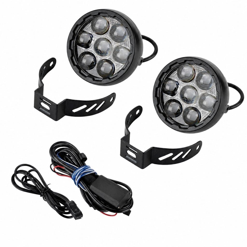 Motorcycle Spot Light 140W Quick Release 7-Lens Cut-off Beam