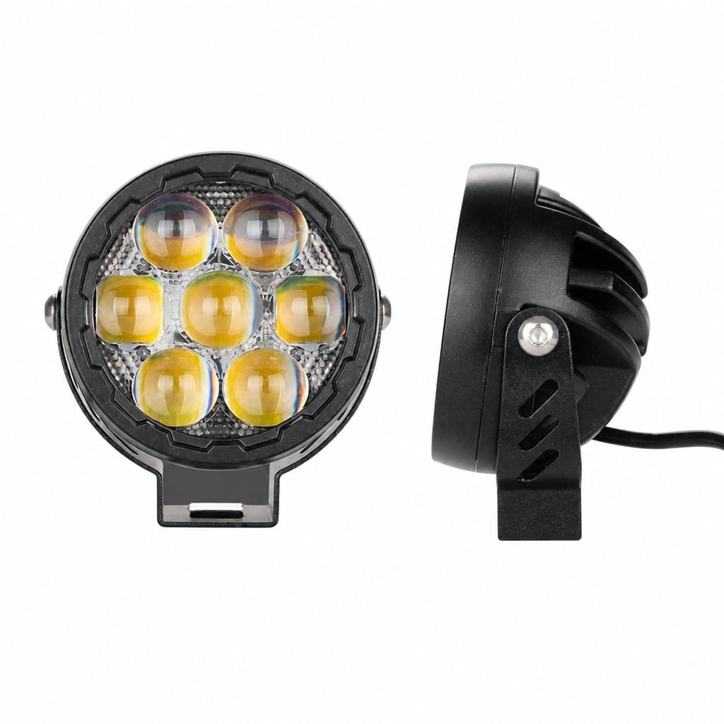 Motorcycle Spot Light 140W Quick Release 7-Lens Cut-off Beam - Image 4